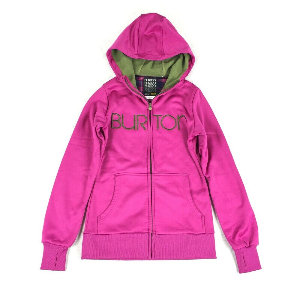 Burton Scoop Full Zip Fleece Hoodie Size Extra Small Womens Pink Full Zip XS